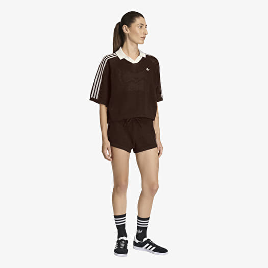 Women's T-shirts adidas Knitted Crochet Polo Aurora Coffee (KE0198