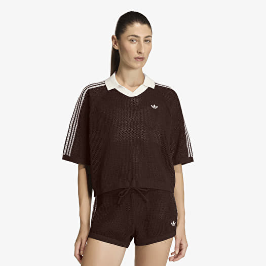 T-shirt adidas Knitted Crochet Polo Aurora Coffee
