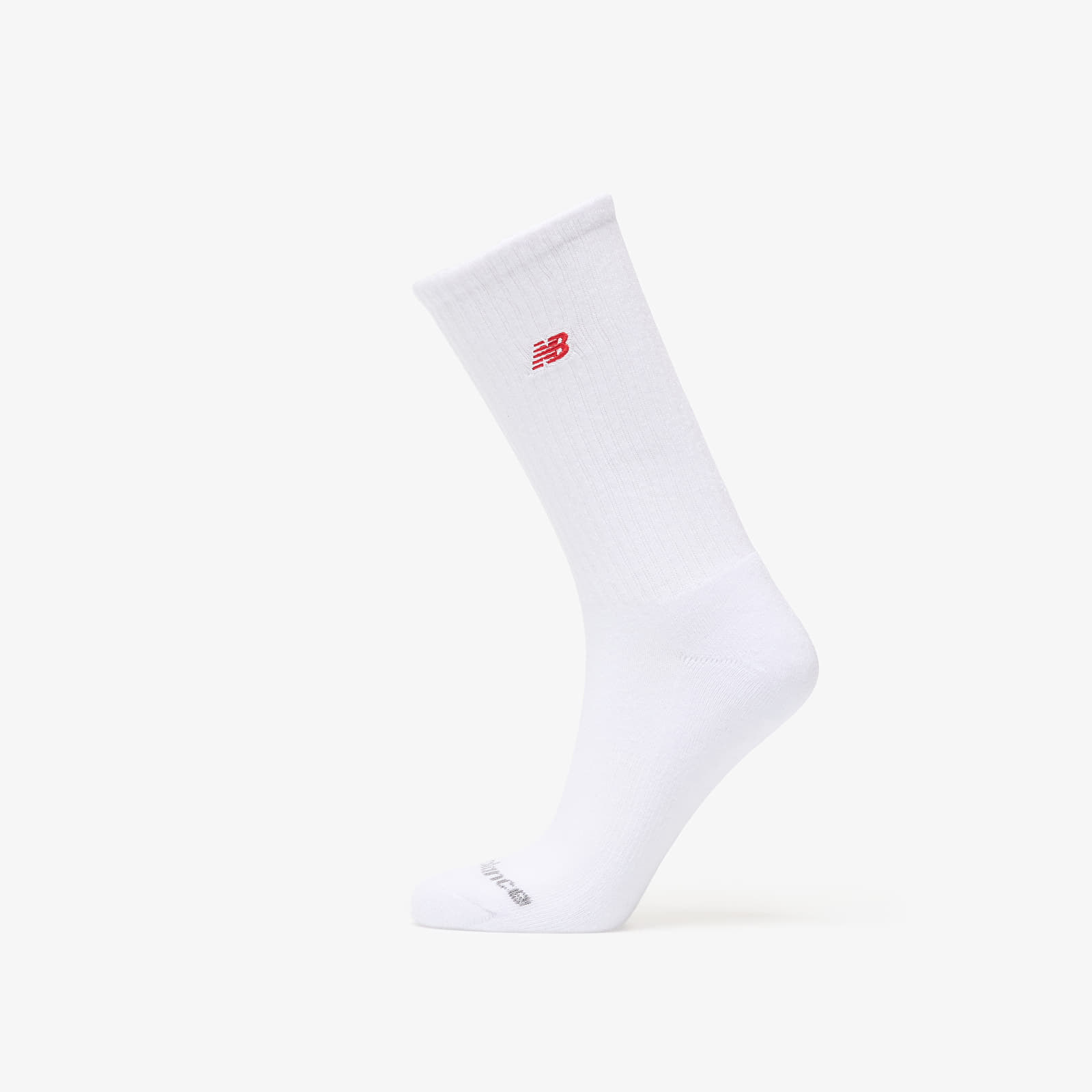Moške nogavice New Balance Red Patch Logo Crew Socks 3-Pack White