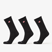 New Balance Red Patch Logo Crew Socks 3-Pack Black