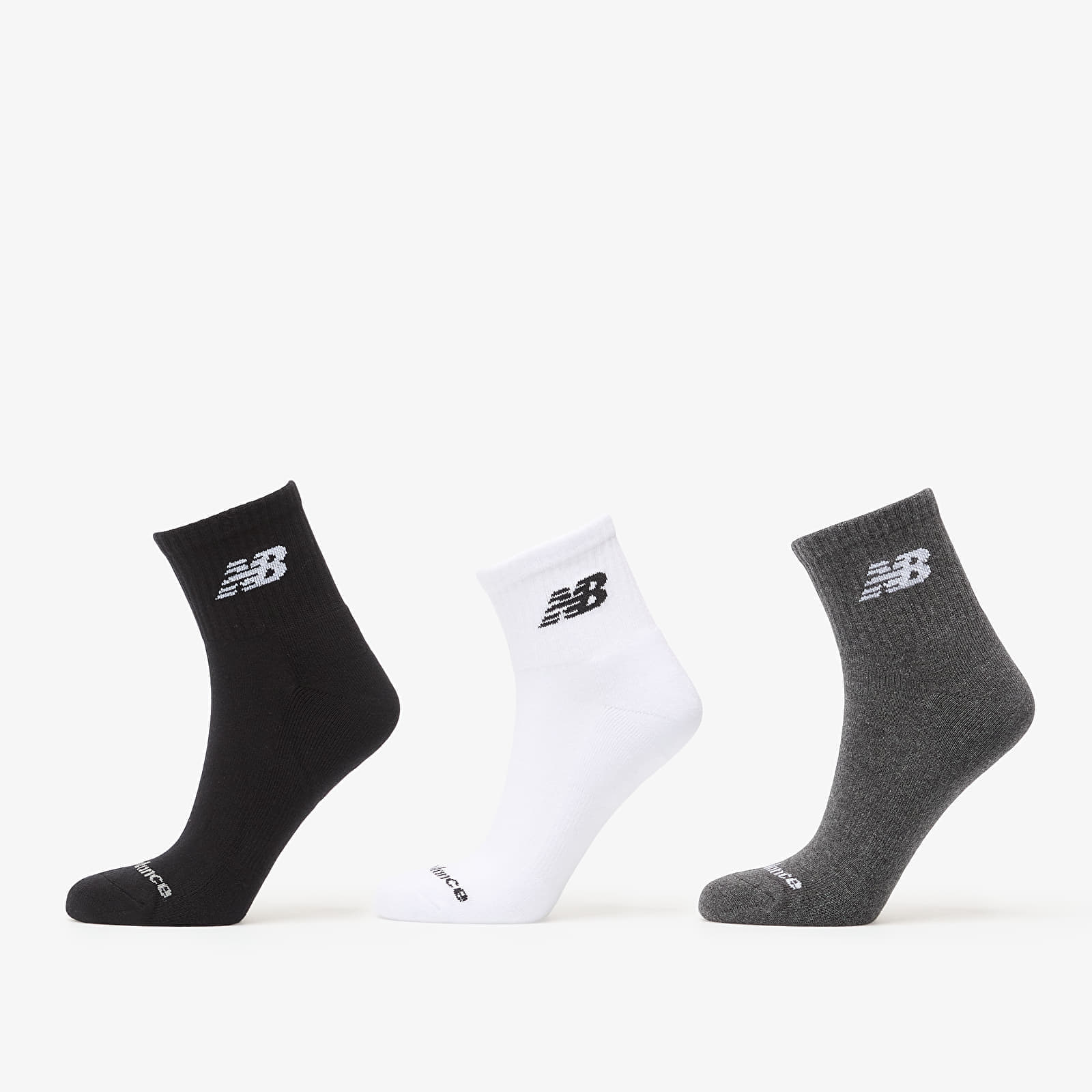 Чорапи New Balance Everyday Ankle 3-Pack White/ Grey/ Black M