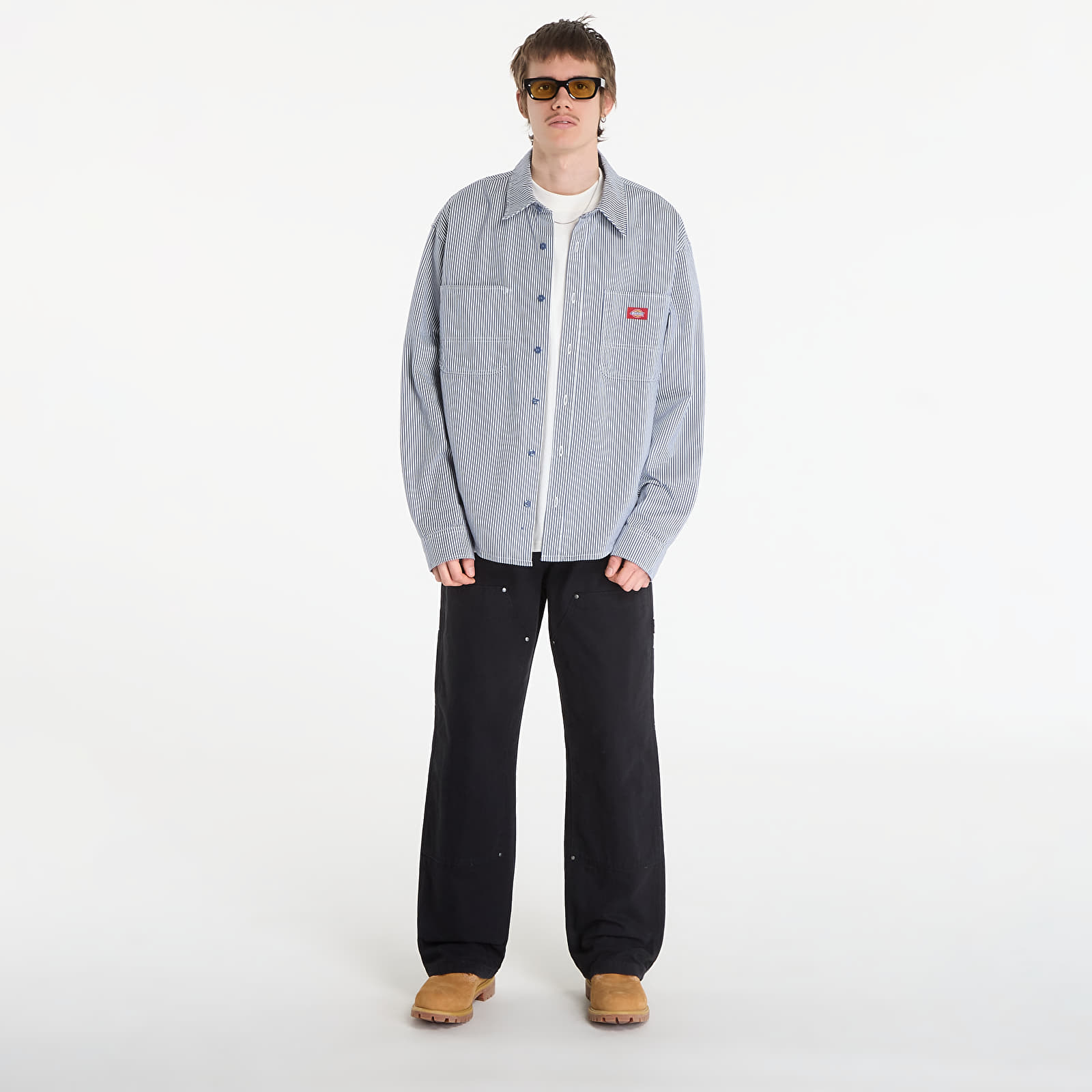 Cămăși Dickies Hickory Work Shirt Ls Retro Indigo
