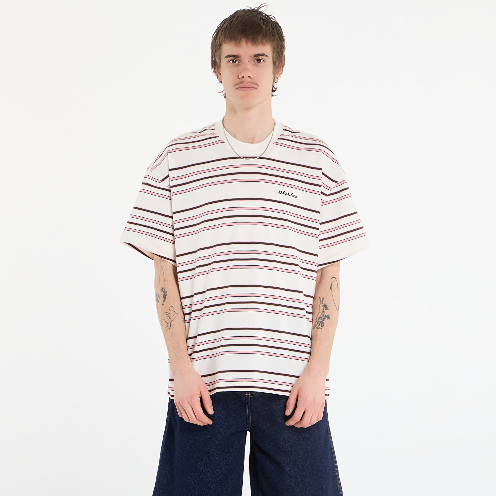 Marškinėliai Dickies East Liberty Stripe Ss Tee Egret