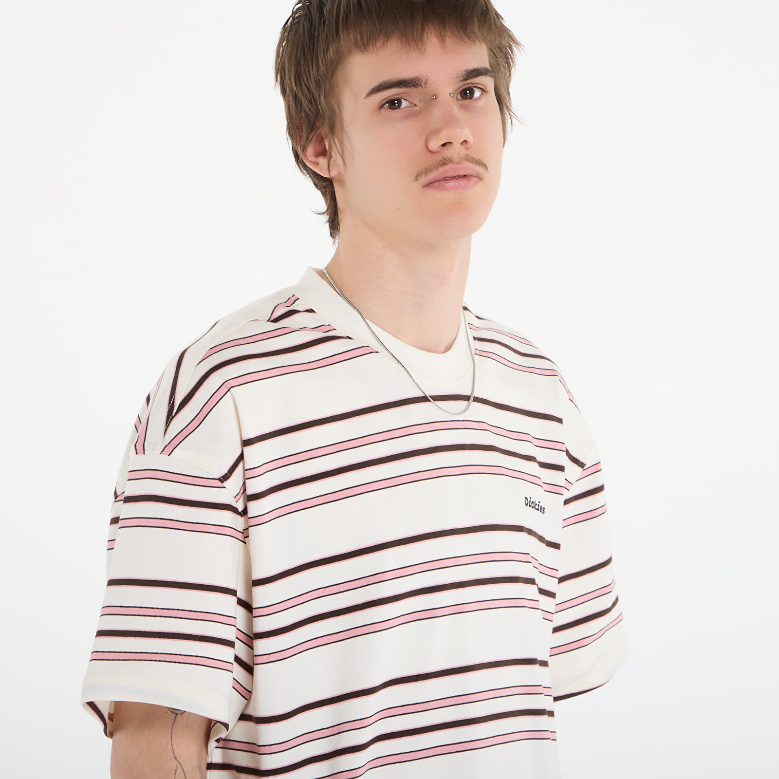 Marškinėliai Dickies East Liberty Stripe Ss Tee Egret