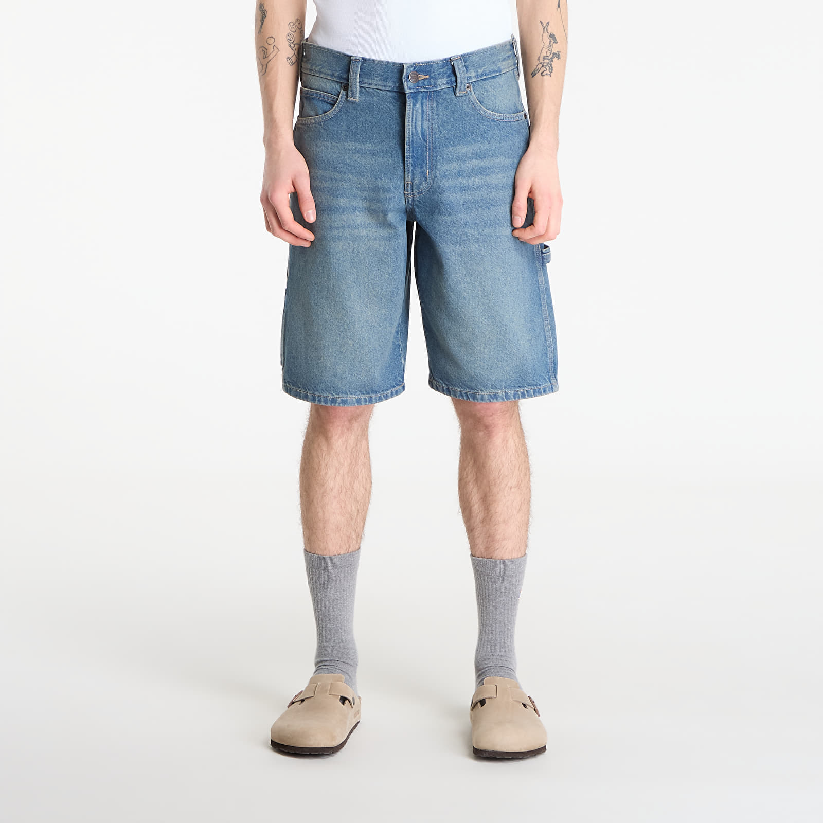 Къси панталони Dickies 993 11-Inch Carpenter Shorts Khaki Tinted Blue W32