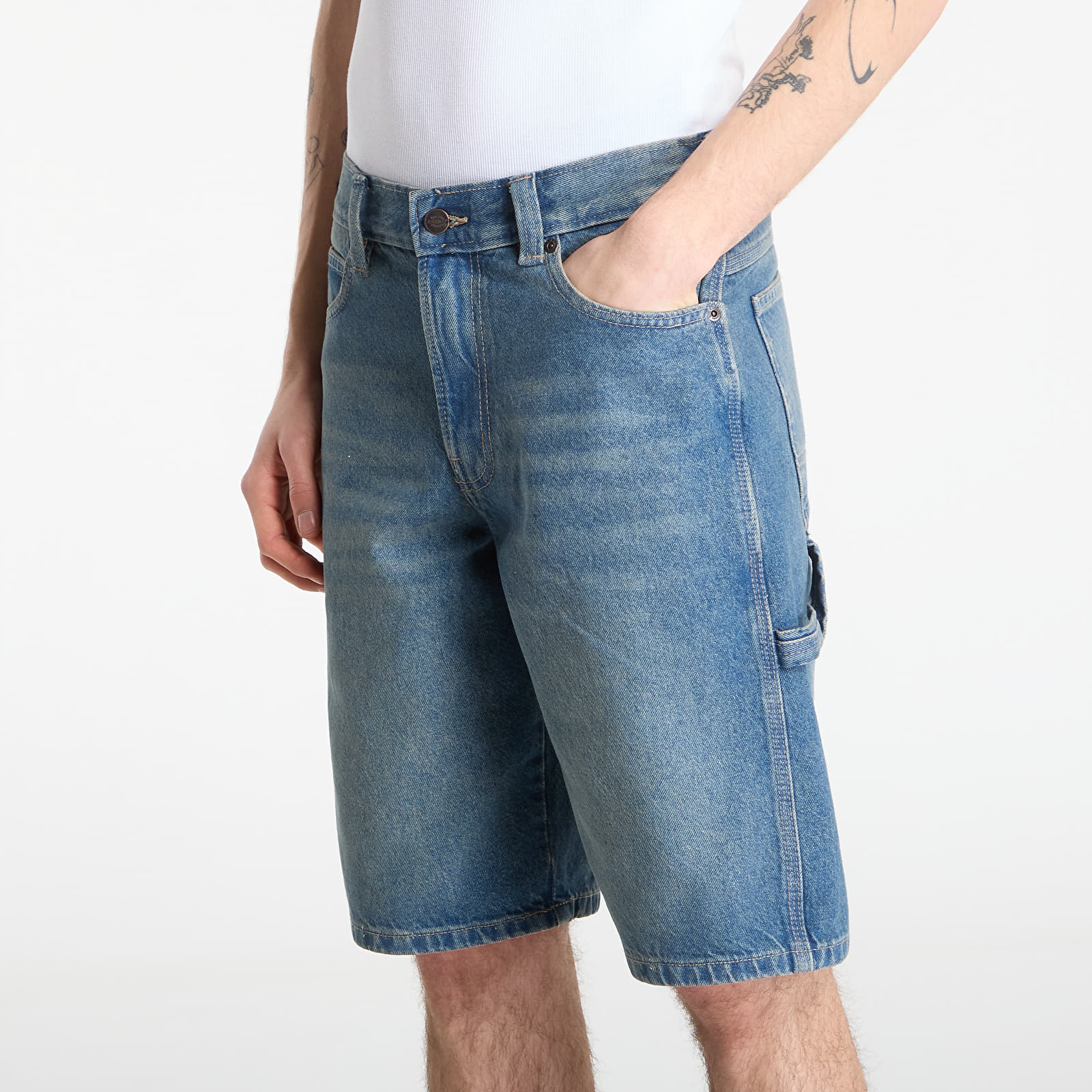 Szorty Dickies 993 11-Inch Carpenter Shorts Khaki Tinted Blue