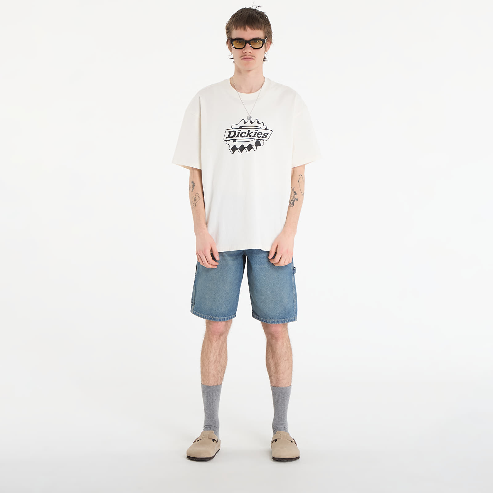 Szorty Dickies 993 11-Inch Carpenter Shorts Khaki Tinted Blue