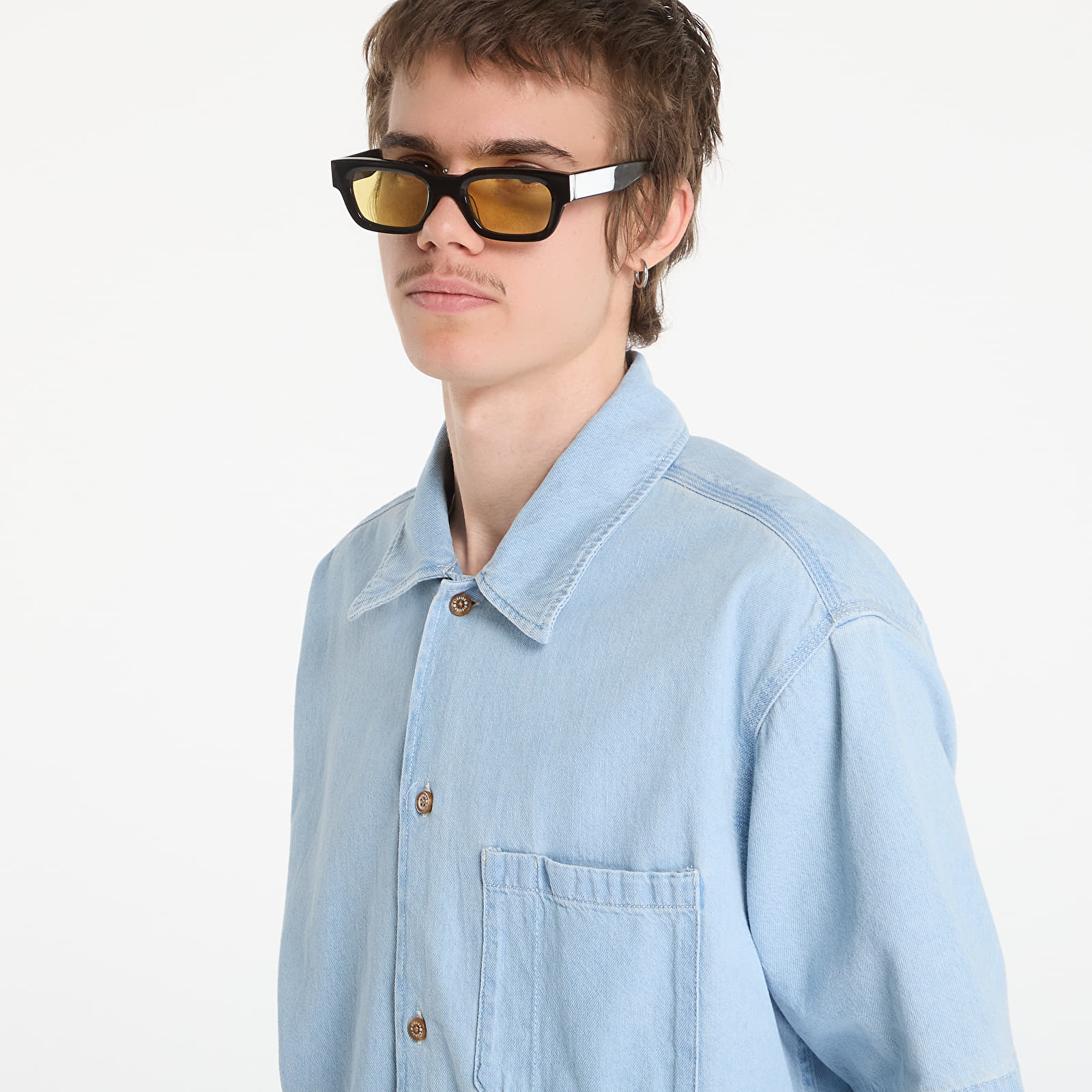 Cămăși Dickies Denim Shirt Ss Fog Blue