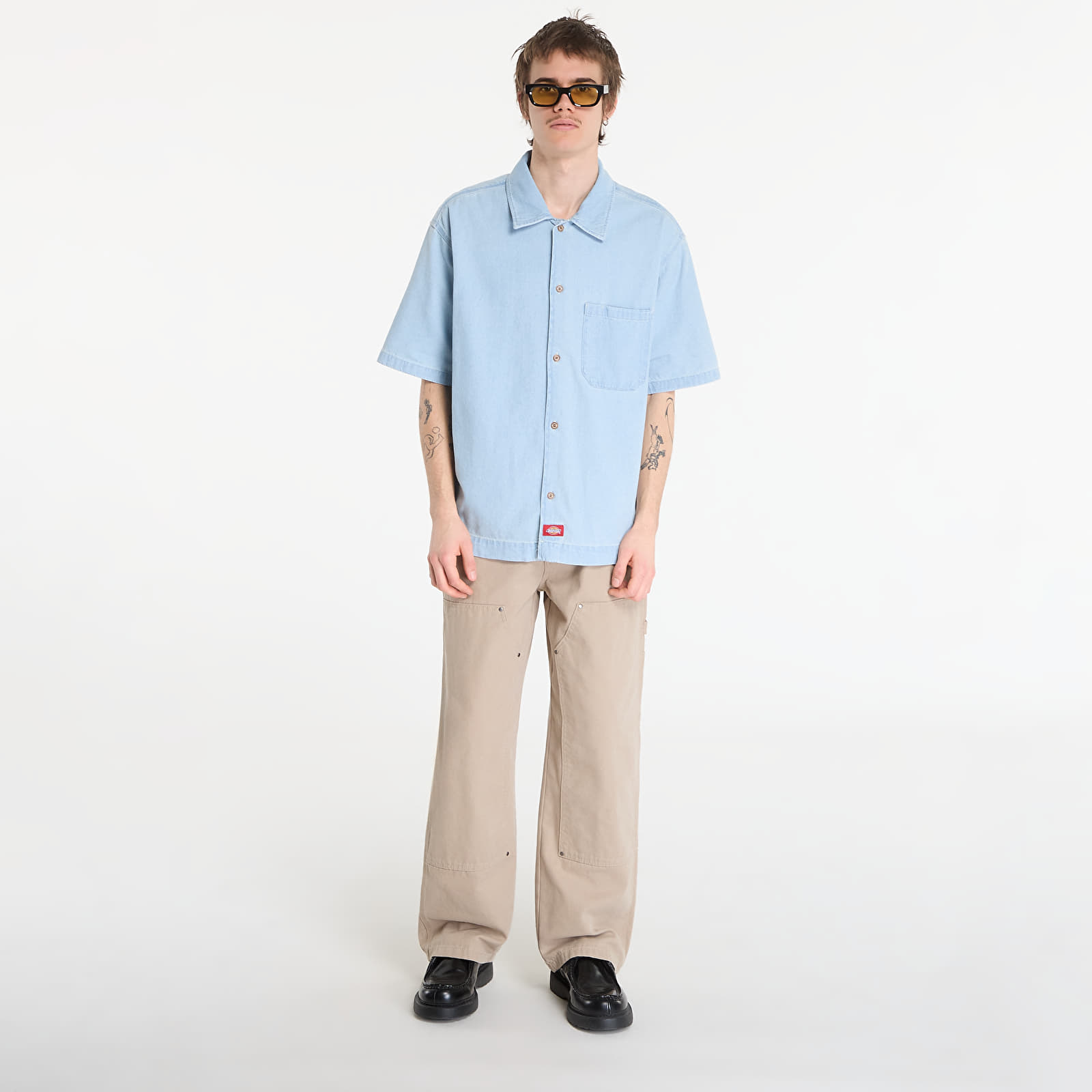 Cămăși Dickies Denim Shirt Ss Fog Blue