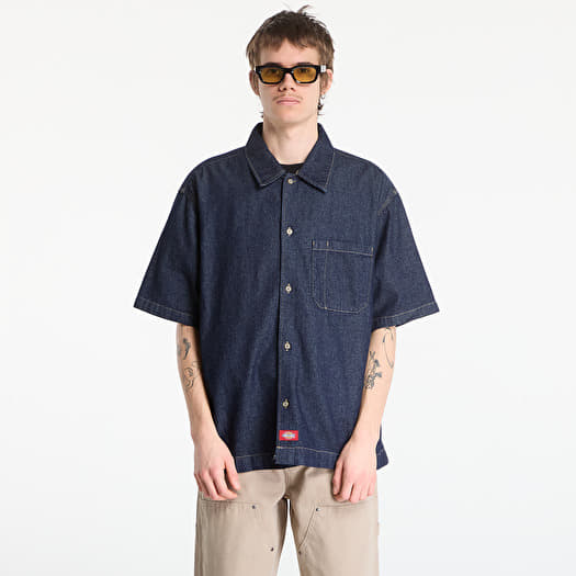 Hemd Dickies Denim Shirt Ss Rinsed
