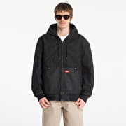 Dickies Lined Denim Hooded Bomber Black Wsh Faded