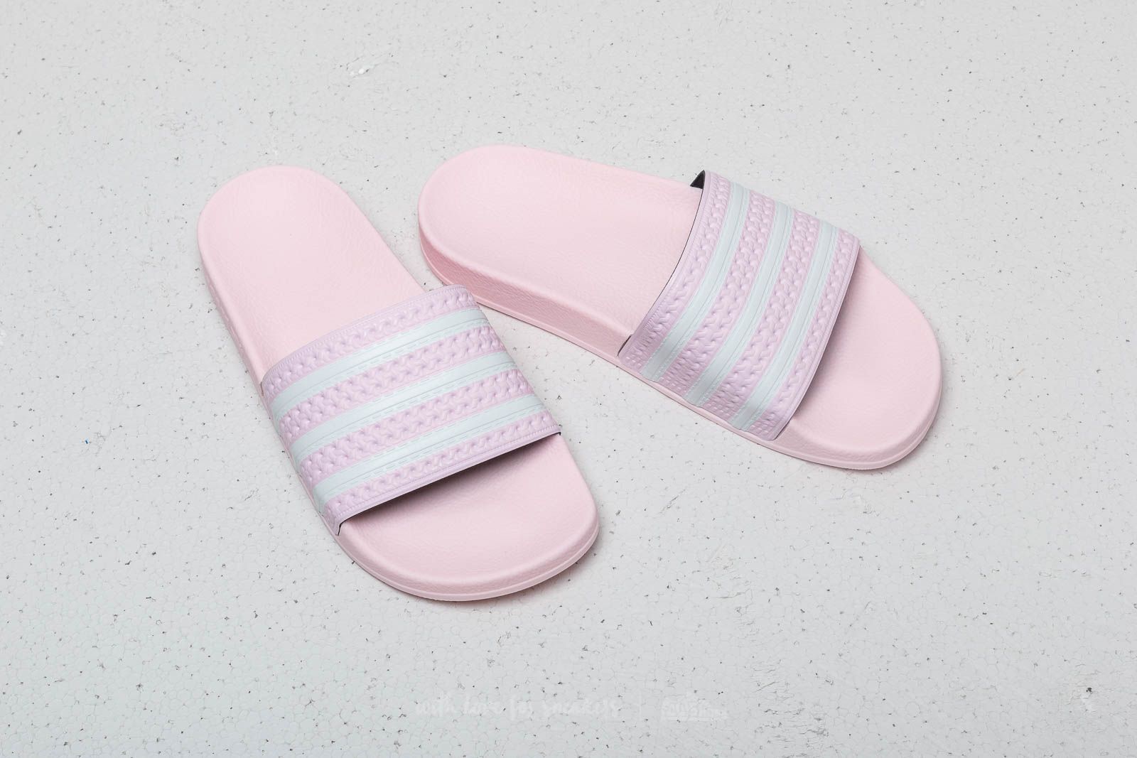 Pink adidas slides store