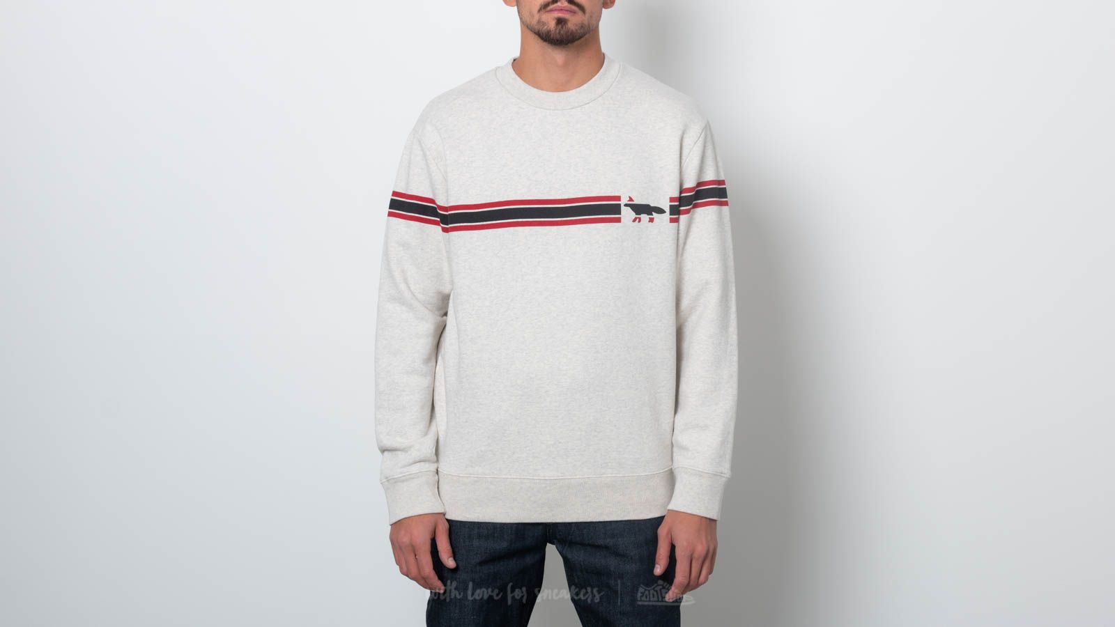 Sweaters MAISON KITSUNÉ Striped Fox Sweatshirt Melange