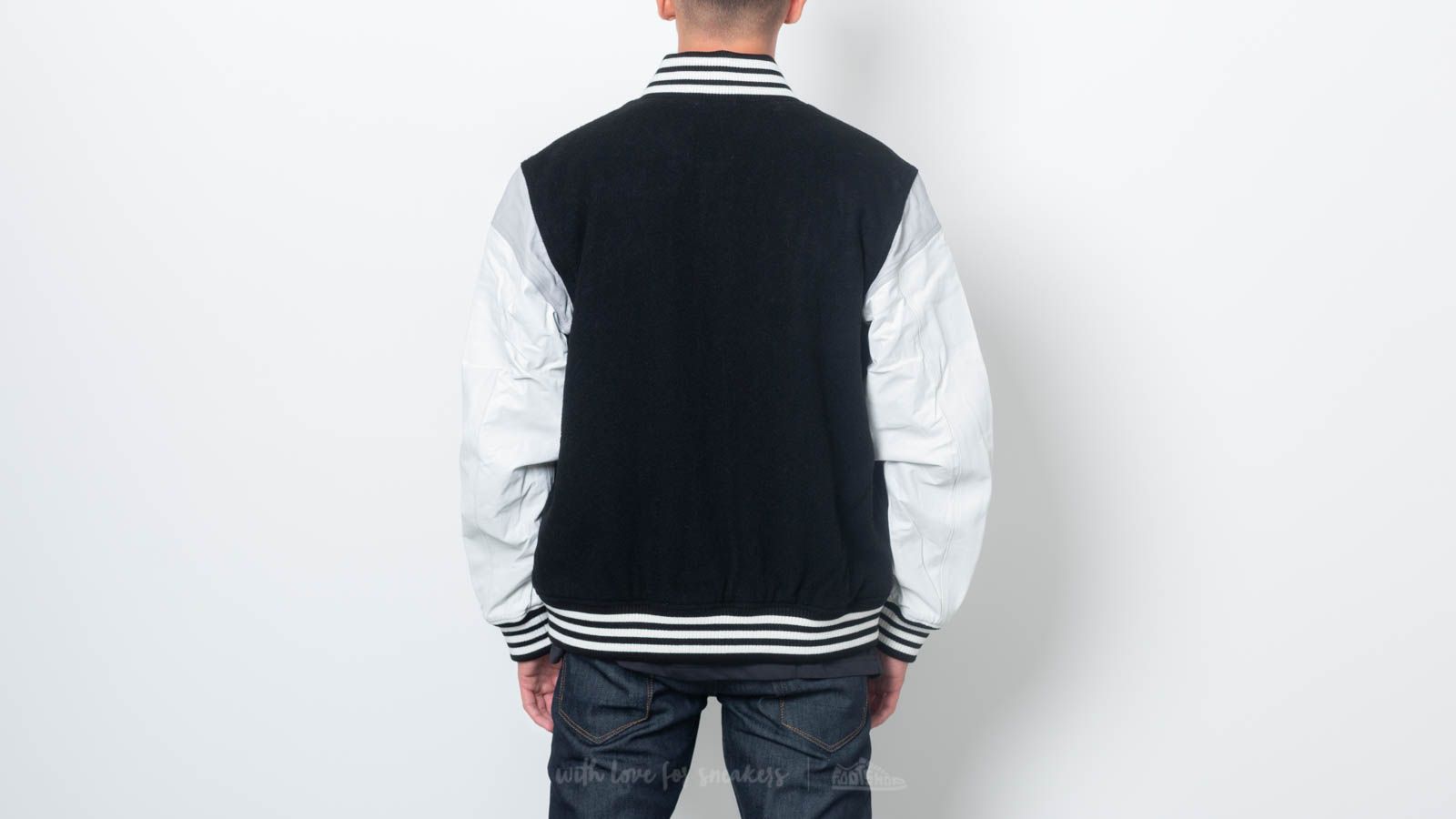 Kabátok adidas x United Arrows Sons Varsity Jacket Black/ White