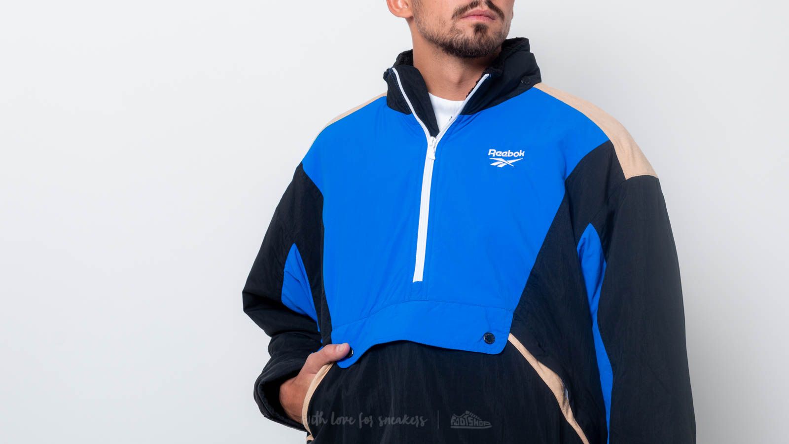 Jackets Reebok Classics Vector Unisex Anorak Jacket Black Blue