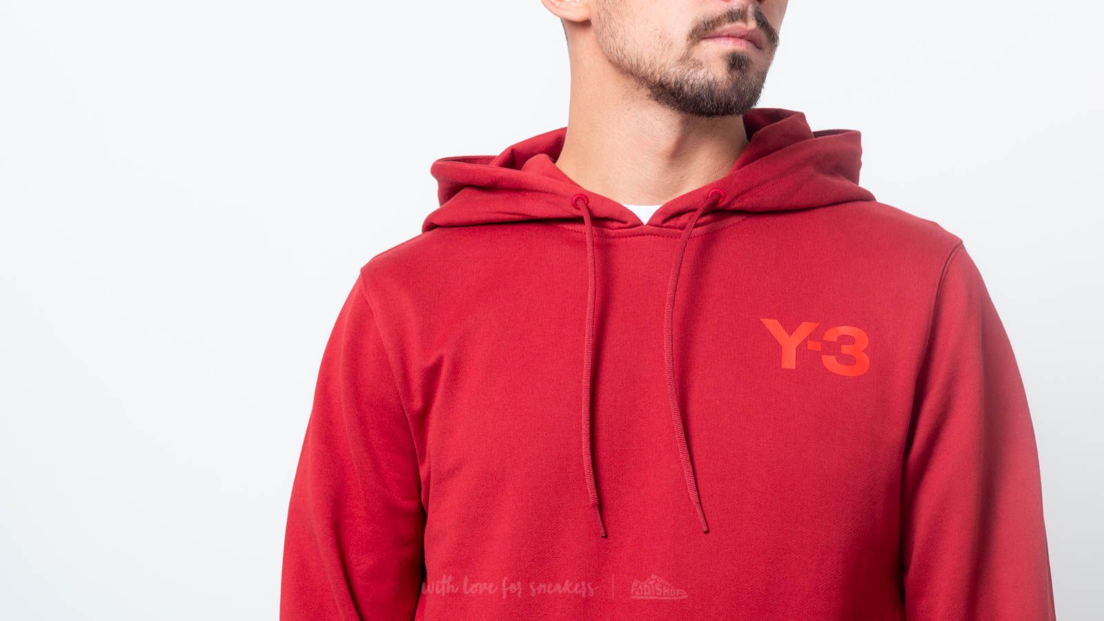 Y3 top red hoodie