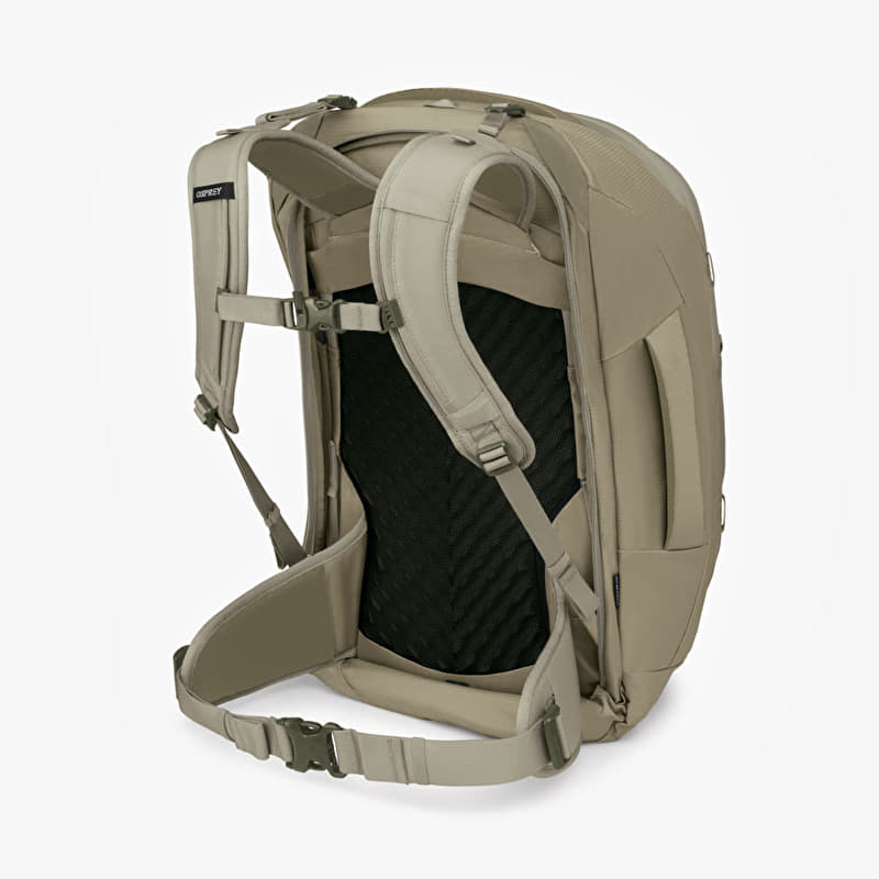 can you buy osprey far point attachabple bag Farpoint 55L Men's Travel Backpack on size of most airlines when separated Osprey Farpoint 55 Sawdust Tan