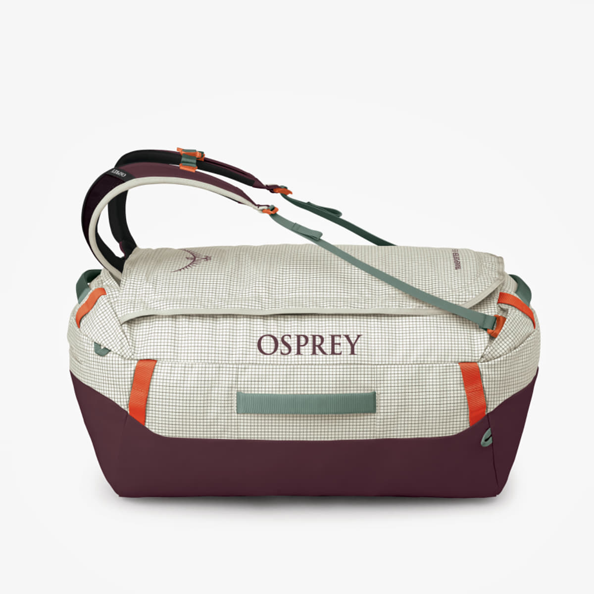 Vīriešu plecu somas Osprey Transport Mystery White/ Moody Burgundy