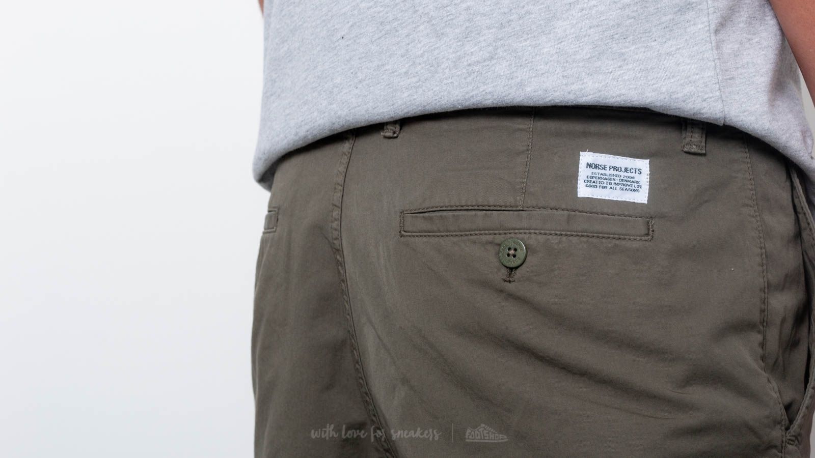 Shorts Norse Projects Aros Light Twill Shorts Dried Olive