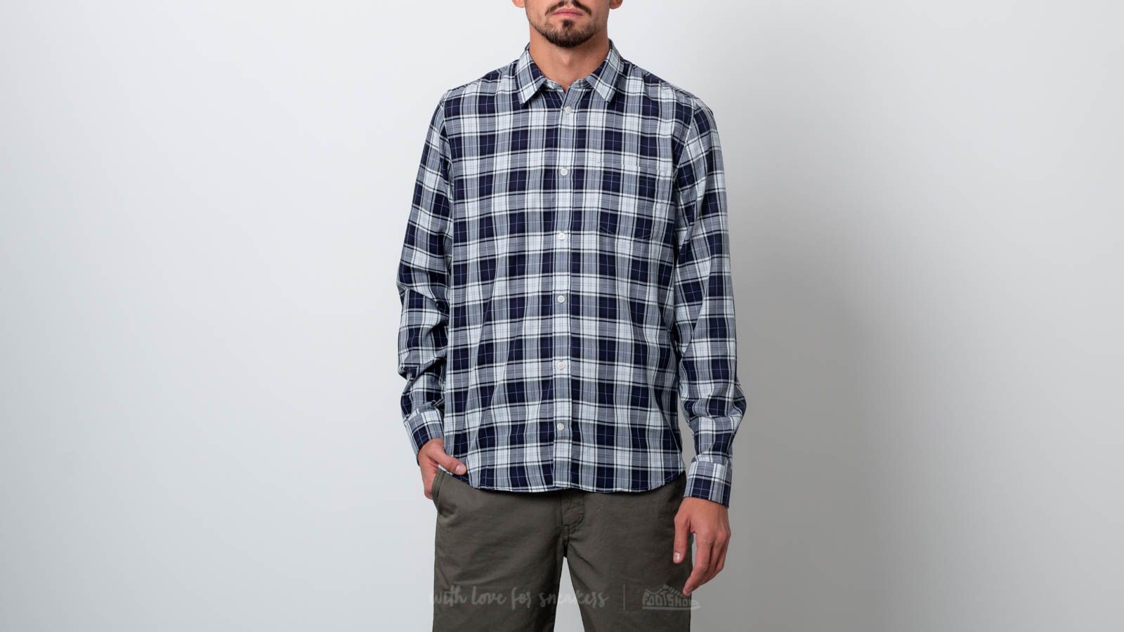 Ризи Norse Projects Osvald Soft Check Shirt Kit White