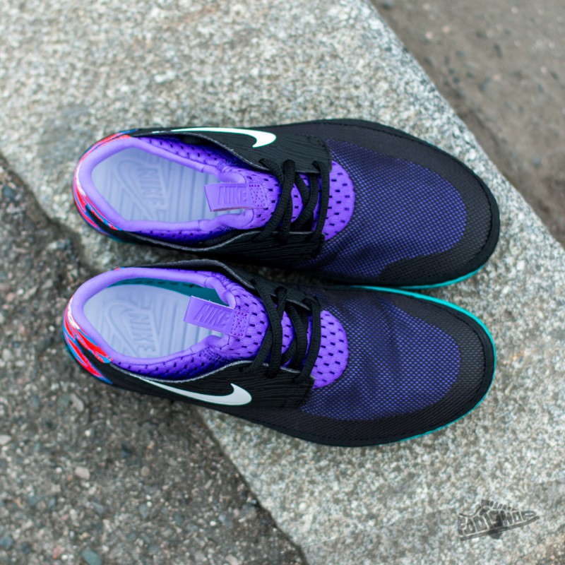 Men s shoes Nike Solarsoft Moccasin Black White Turbo Green Purple