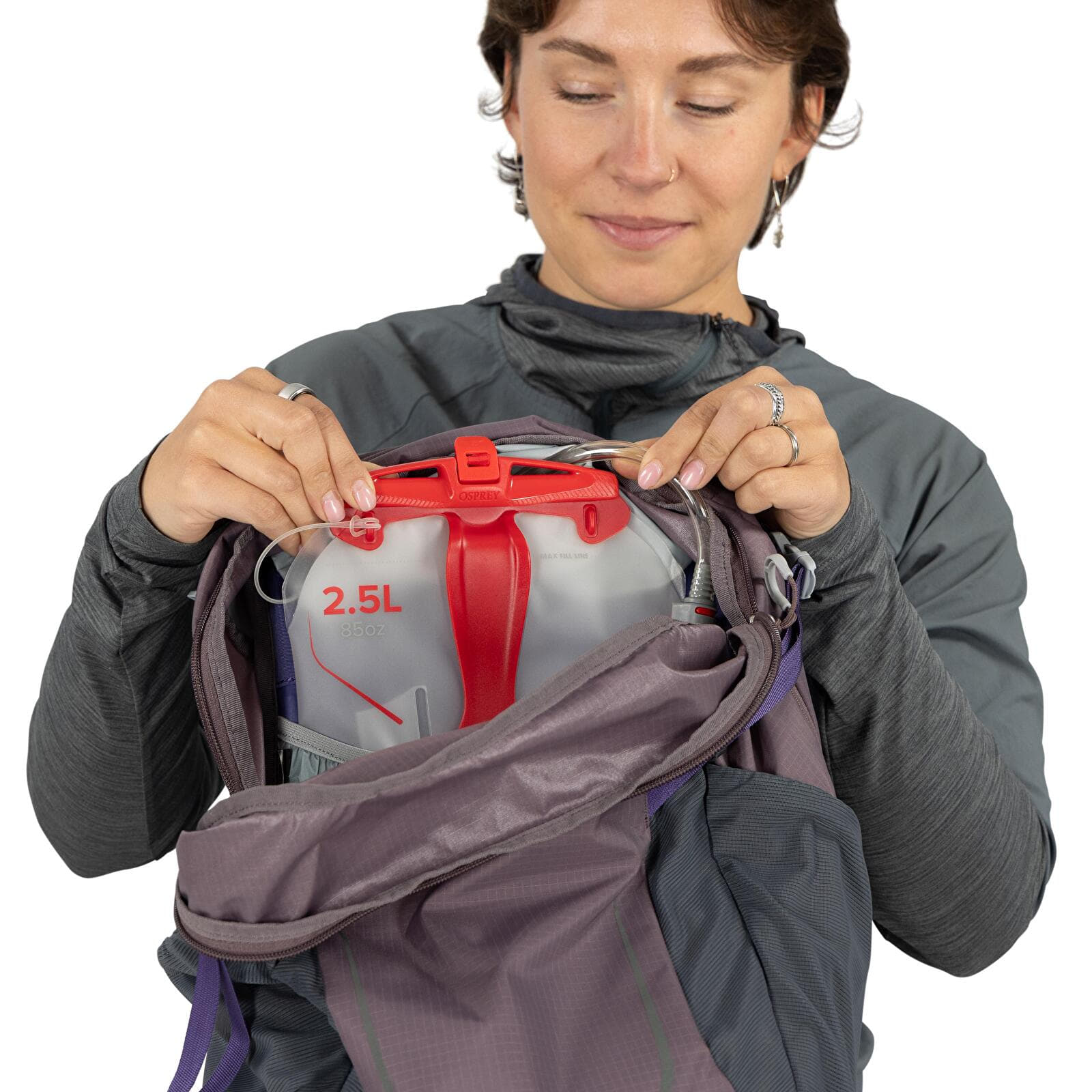 Vīriešu mugursomas Osprey Hikelite 28 Graphite Purple