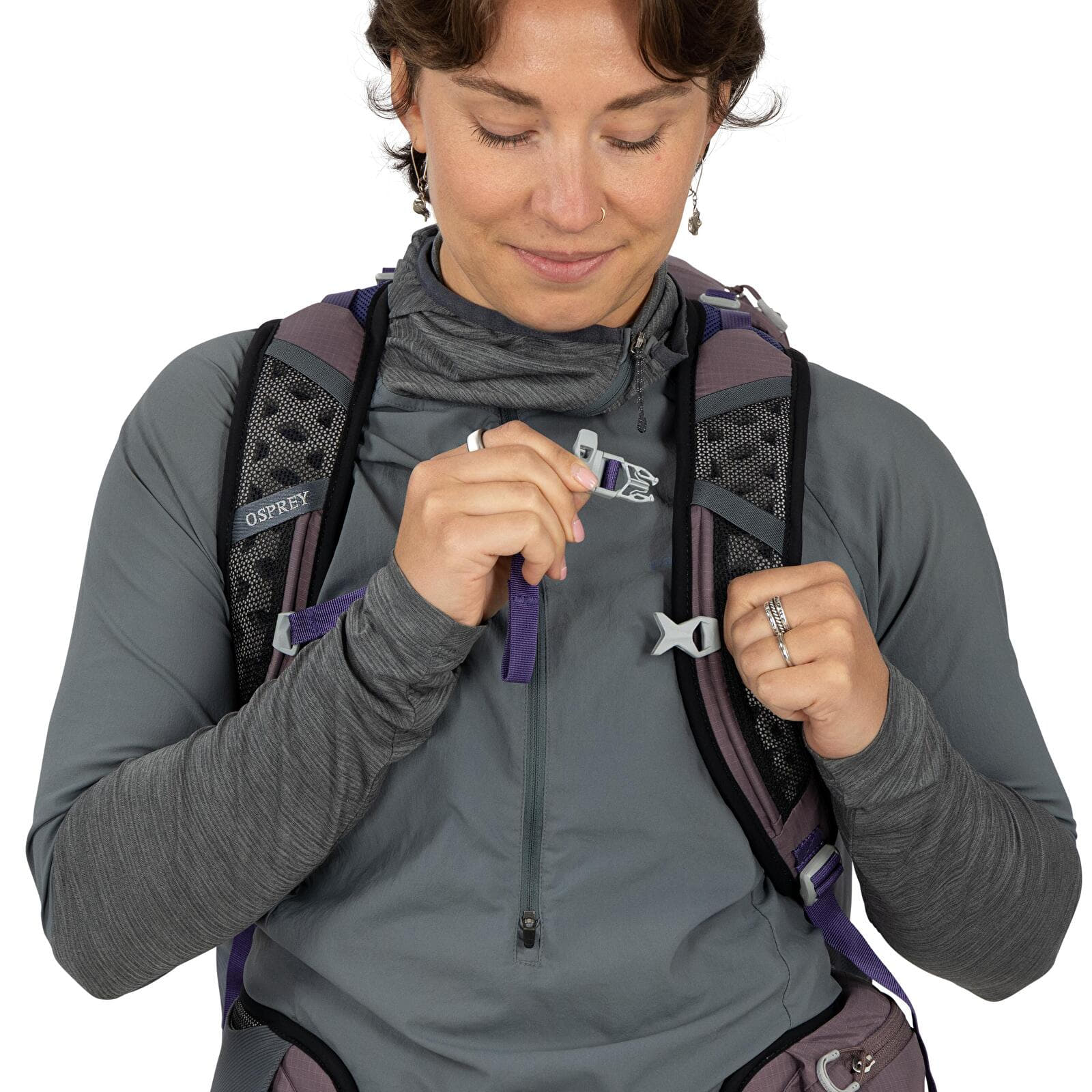 Vīriešu mugursomas Osprey Hikelite 28 Graphite Purple