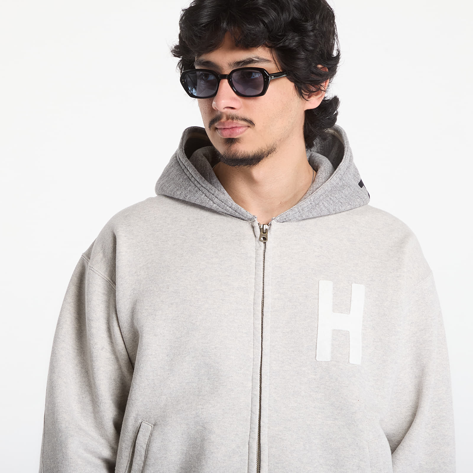 Hoodies and sweatshirts  HUMAN MADE Zip-Up Hoodie Gray
