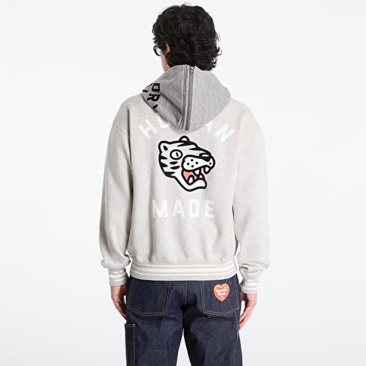 HUMAN MADE Zip-Up Hoodie Gray | Footshop