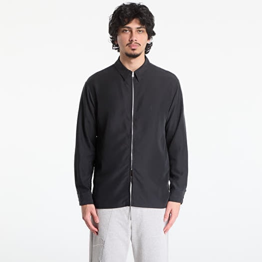 Košeľa Post Archive Faction (PAF) Zip Shirt (Archive) Black Rayon