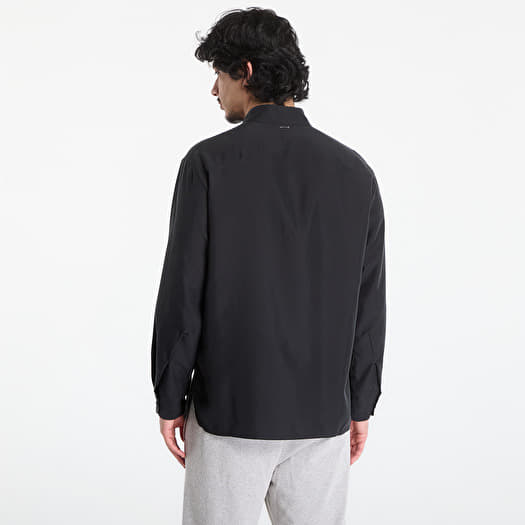 トップス 25aw RAYON TWILL FRONT ZIP SHIRT Cămăși Post Archive Faction (PAF) Zip Shirt (Archive) Black Rayon