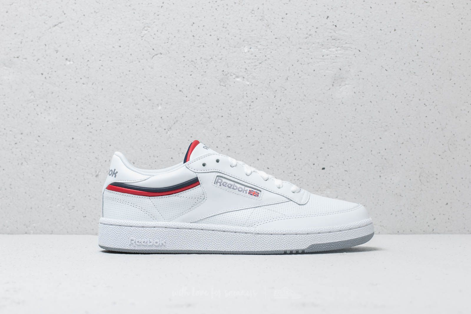 Vyriška avalynė Reebok Club C 85 MU White/ Navy/ Red/ Shadow