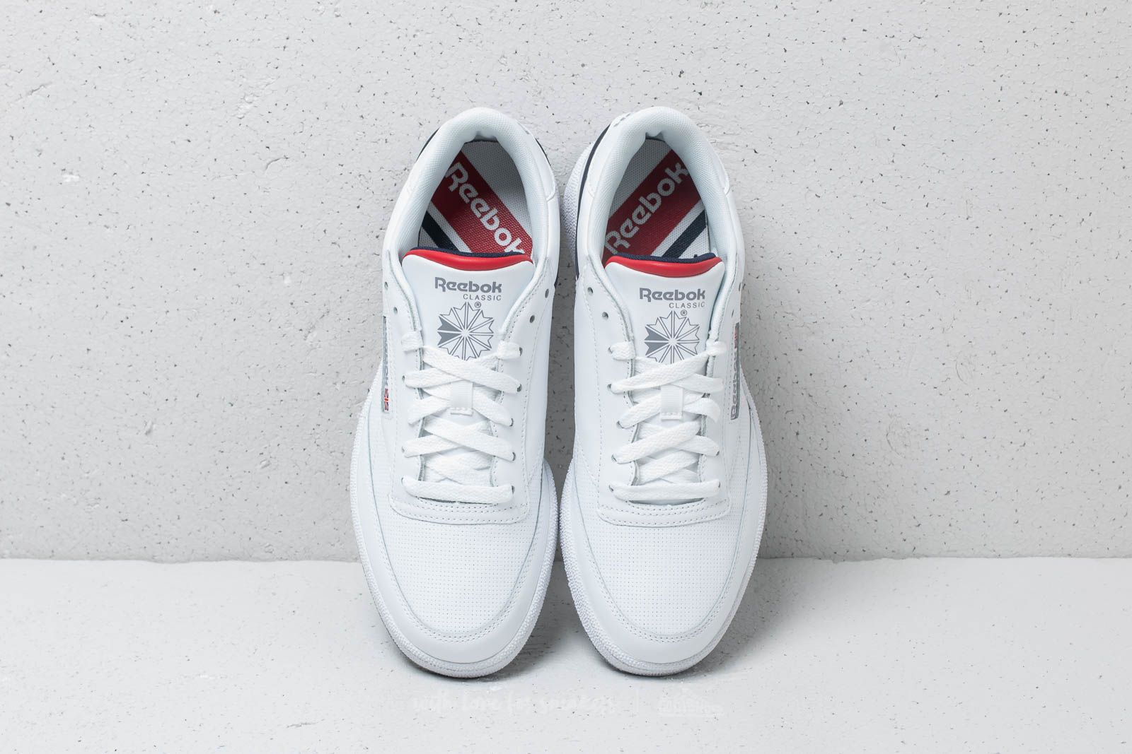 Vyriška avalynė Reebok Club C 85 MU White/ Navy/ Red/ Shadow