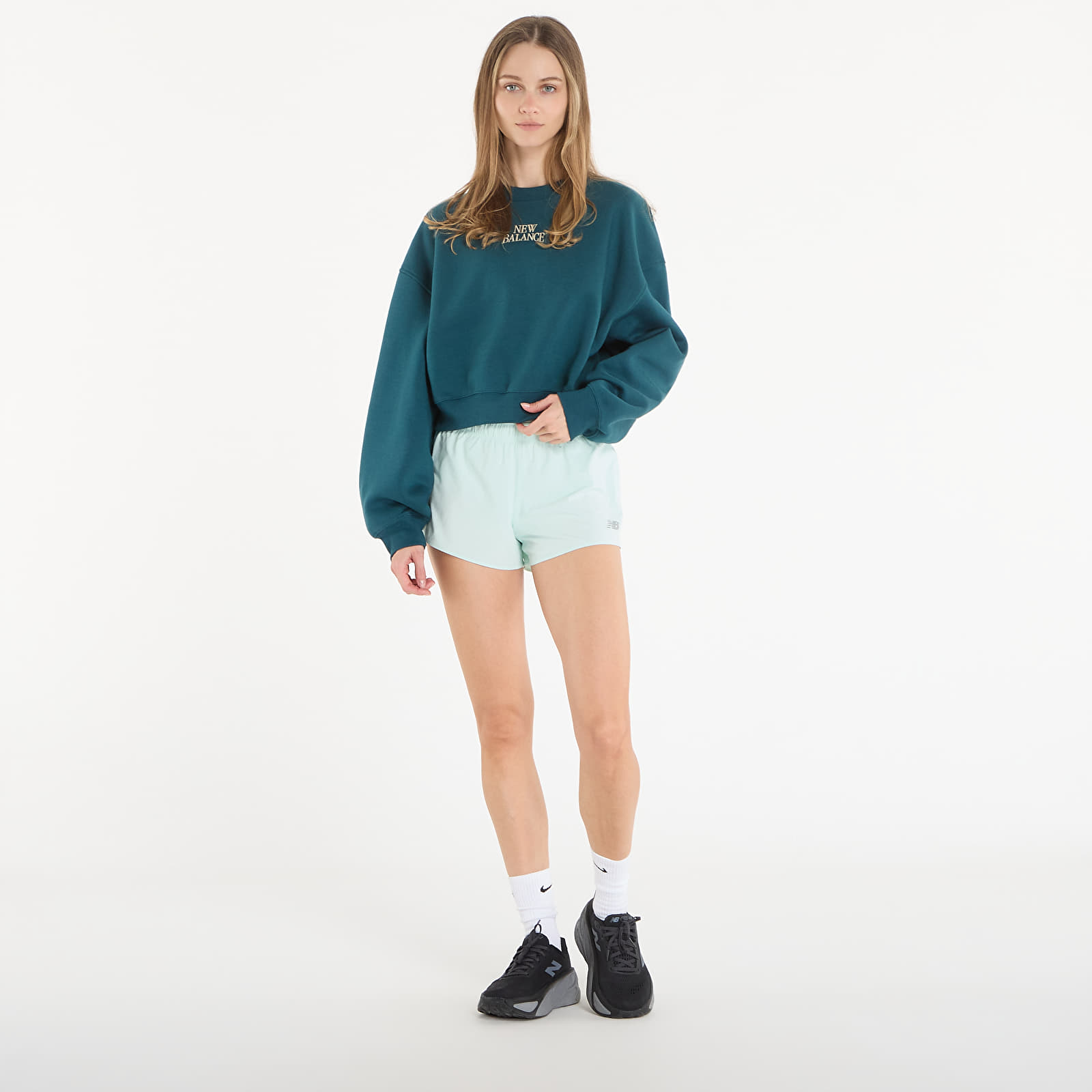 Sweatshirts New Balance Linear Heritage Fleece Crew Medusa Green