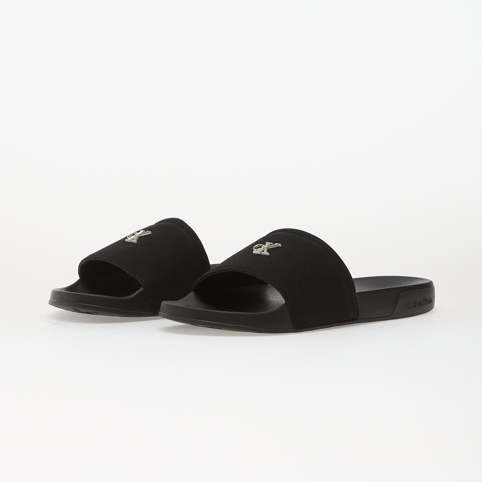 Damesko Calvin Klein Ess Slide Canvas Hdw Black