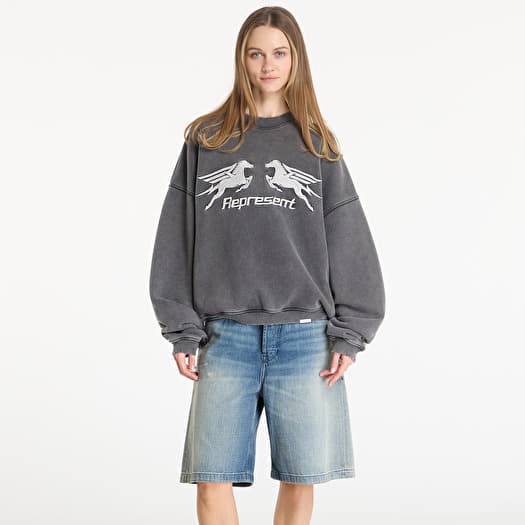 Tričko REPRESENT Pegasus Sweatshirt UNISEX Vintage Grey