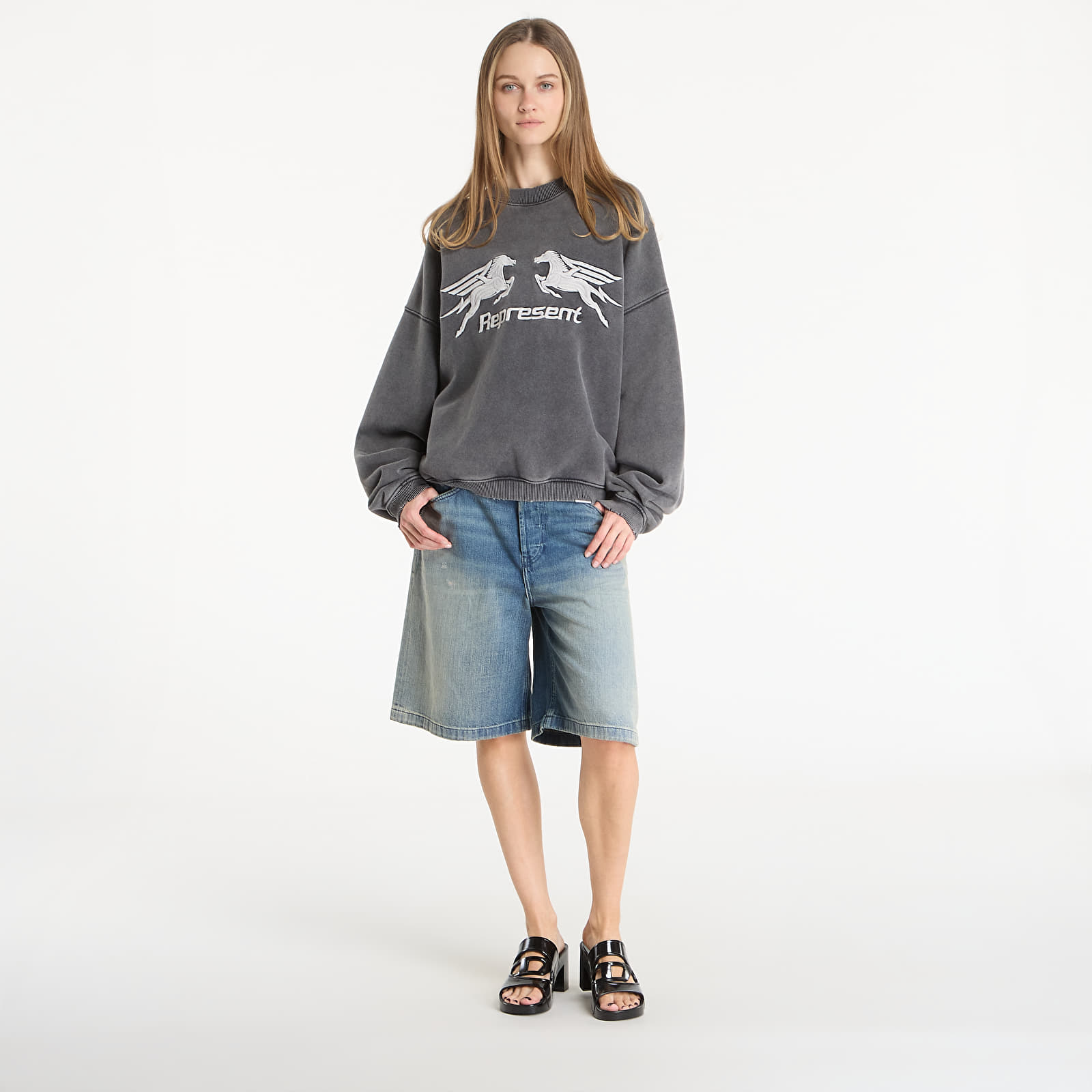 Мъжки тениски REPRESENT Pegasus Sweatshirt UNISEX Vintage Grey