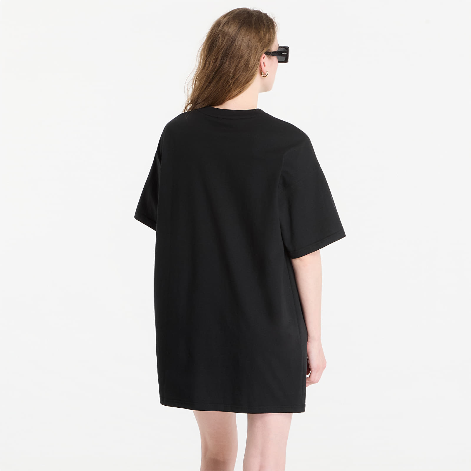 Sieviešu kleitas Calvin Klein Jeans Ss Woven Label Oversized Tee Dress Black