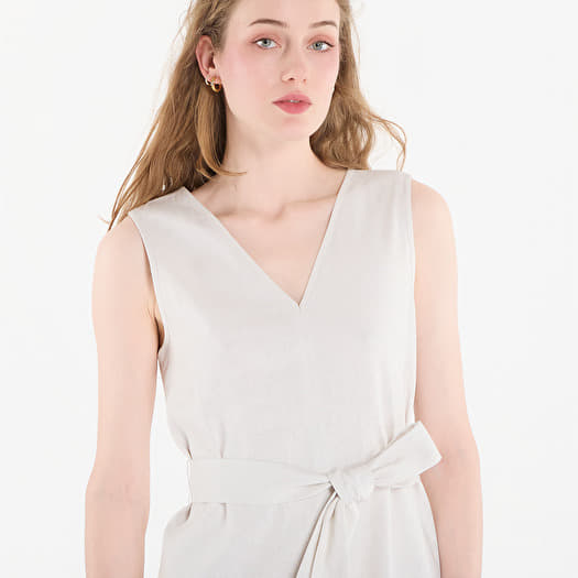 Calvin Klein Linen V Neck Sleeveless Dress