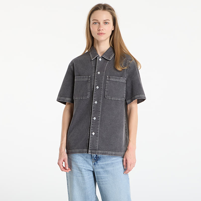 Сорочка DIME Stonewash Button Up UNISEX Black Washed