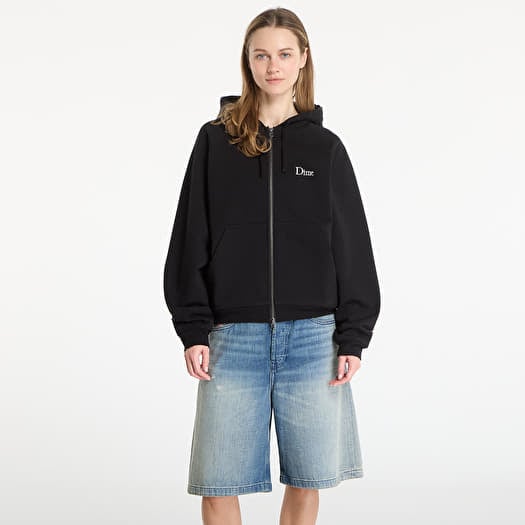 Verryttelypaita DIME Classic Small Logo Zip Hoodie UNISEX Black