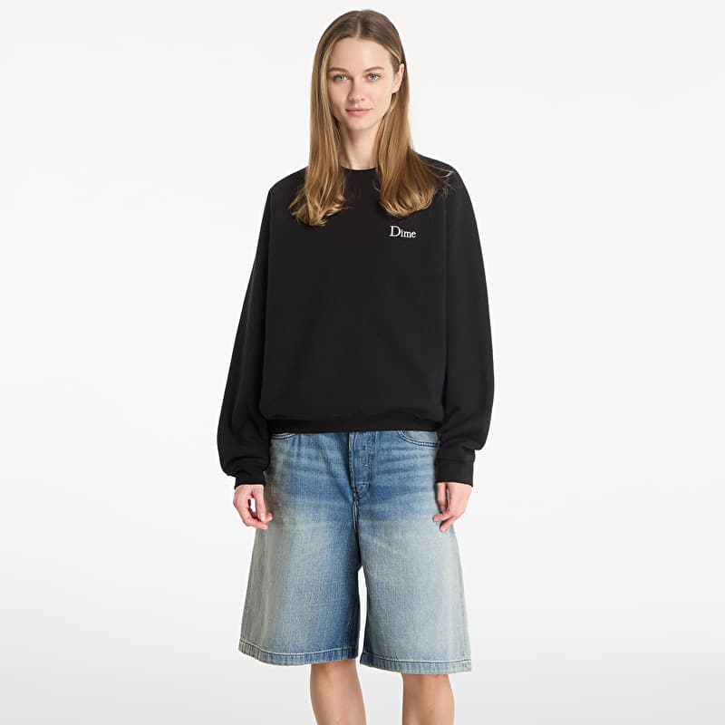 Sweatshirt DIME Classic Small Logo Crewneck UNISEX Black