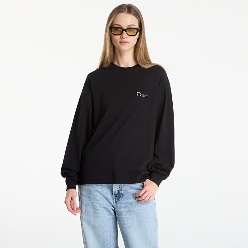 DIME Classic Small Logo LS T-Shirt UNISEX Black