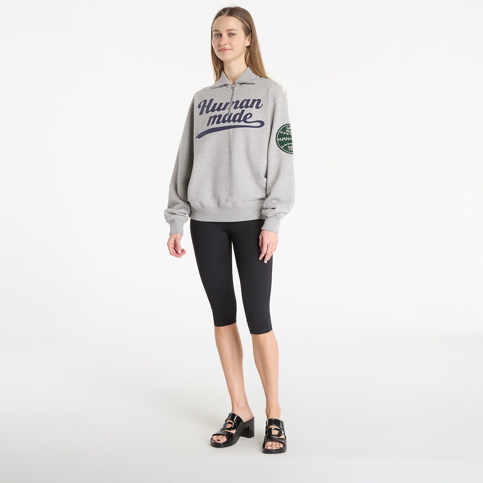 Sudaderas HUMAN MADE Half-Zip Sweatshirt Gray