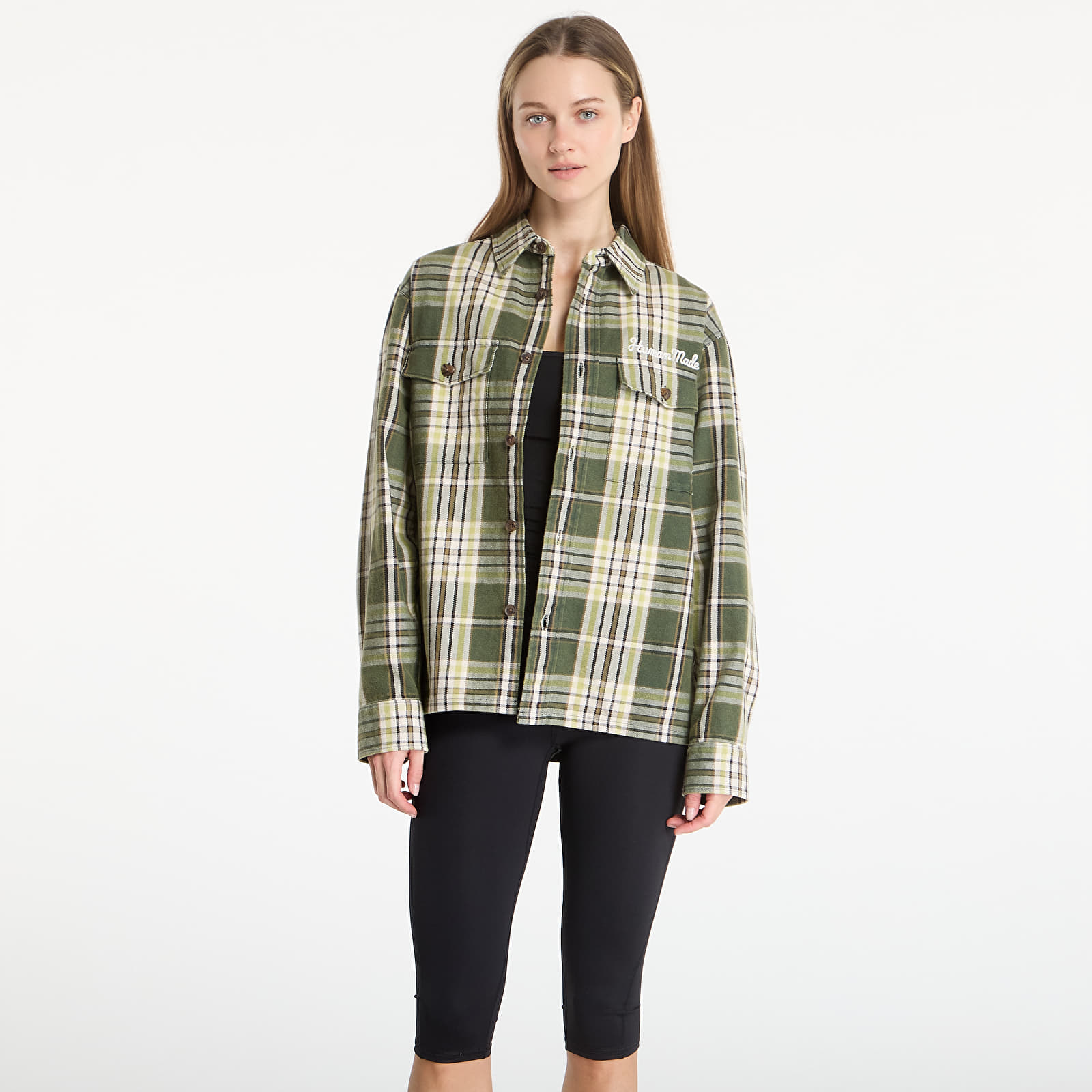 Vīriešu krekli HUMAN MADE Check Shirt UNISEX Green