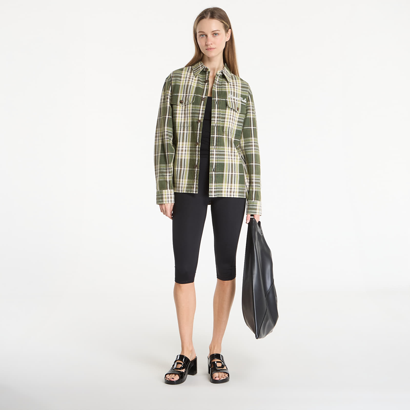 Vīriešu krekli HUMAN MADE Check Shirt UNISEX Green