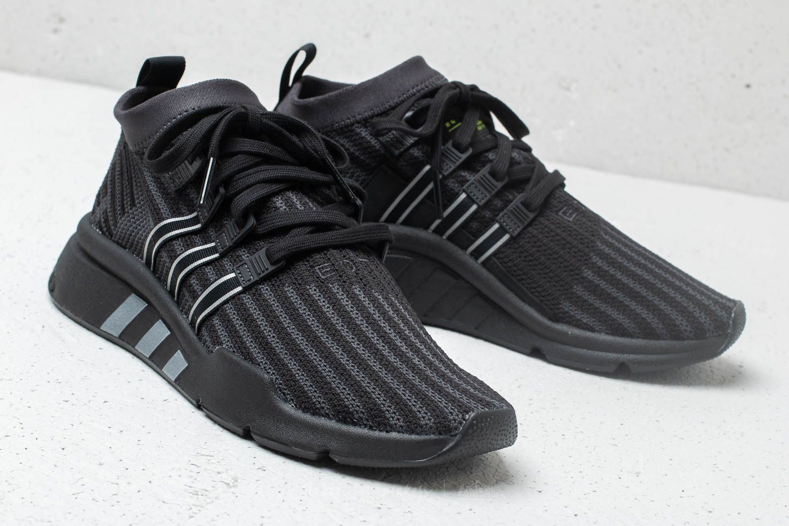Men s shoes adidas EQT Support MID ADV Primeknit Core Black Carbon Solar Yellow Footshop