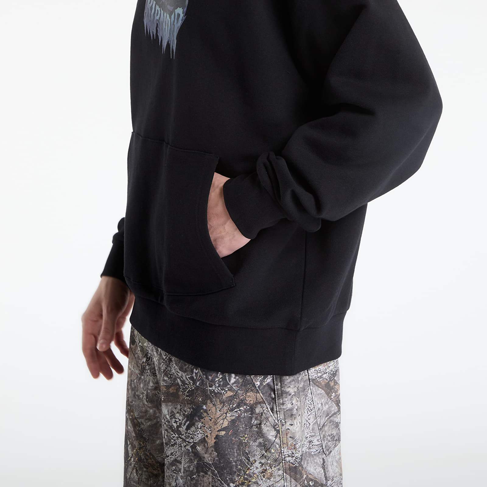 Mikiny RIPNDIP Out Of Time Hoodie Black Wash