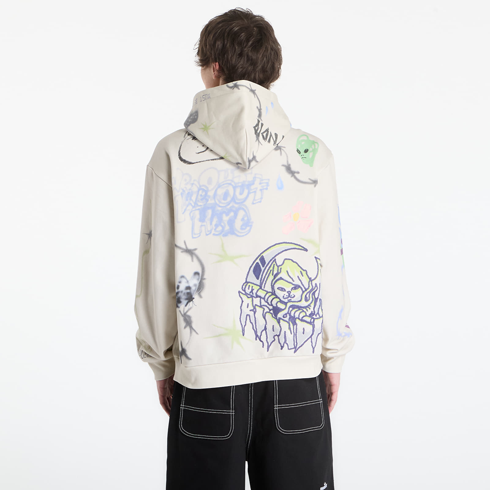 Mikiny RIPNDIP Goosebumps Zip Hoodie Bone