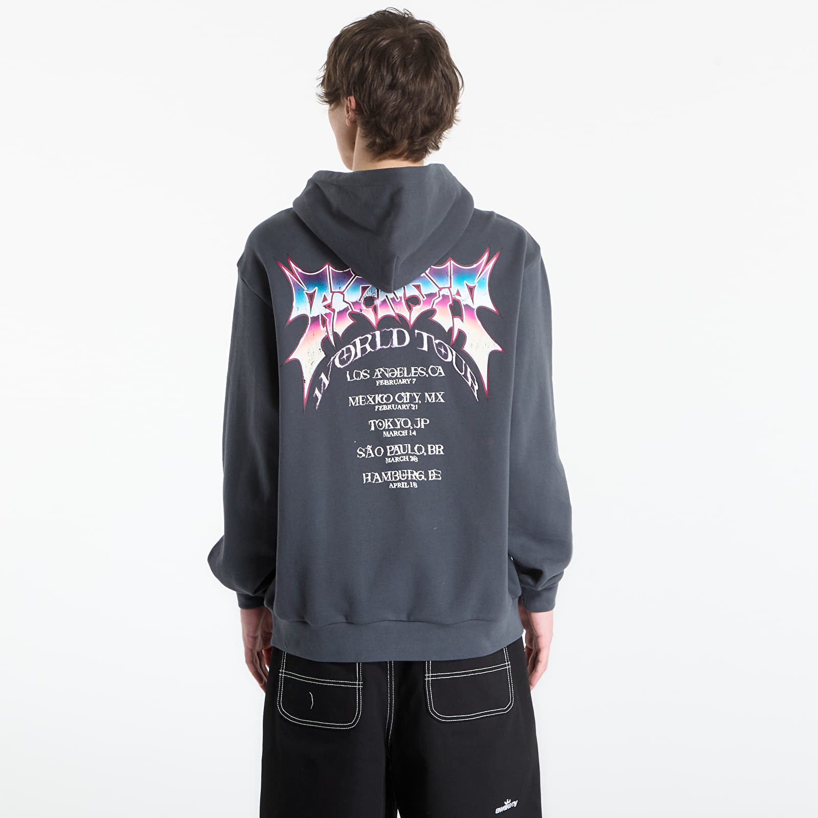 Mikiny RIPNDIP Noid Zip Hoodie Charcoal Wash